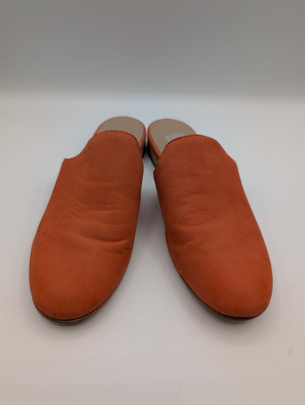 Eileen Fisher Dion Suede mules in Persimmon size 9